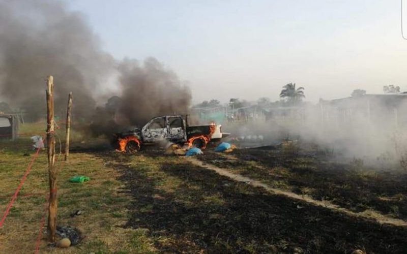  Estalló carro con explosivos cerca de batallón en Arauca