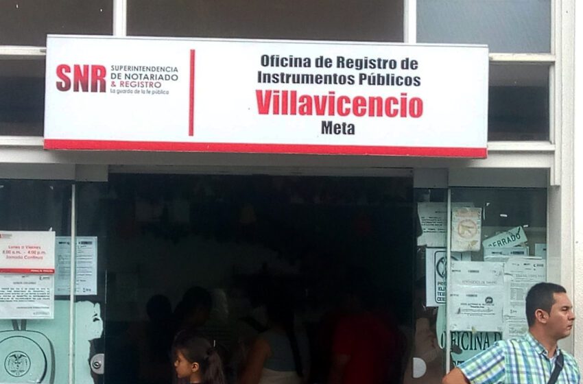  Extrañamente no se abrió en Villavicencio la  Oficina de Registro de Instrumentos Públicos
