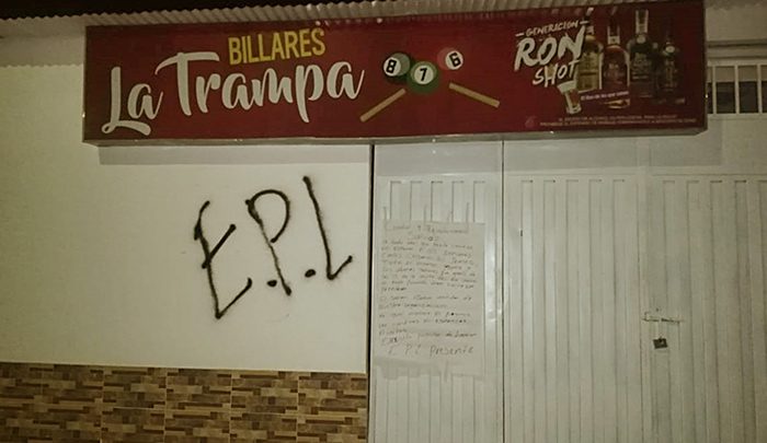  Preocupación en habitantes de Lejanías por grafitis alusivos al EPL