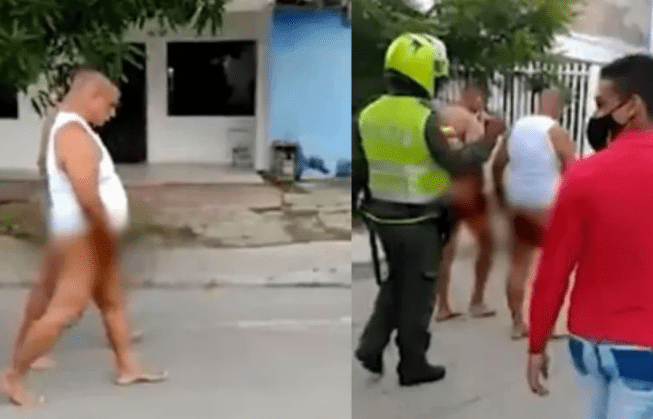  Hacen desfilar desnudos a 2 ladrones que engañaron a varios ciudadanos en Barranquilla
