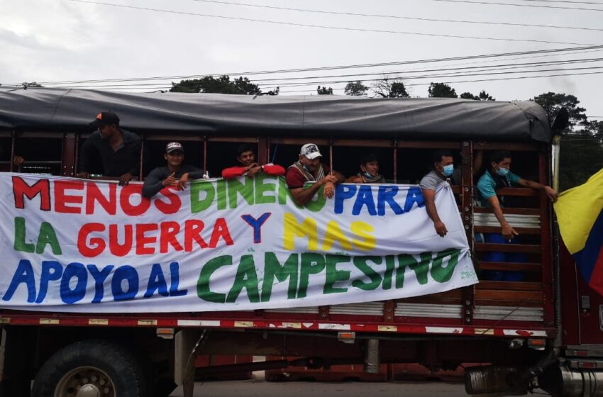  Queremos la paz y si el gobierno cumple logramos ese objetivo, dicen campesinos que apoyan el paro y marchan a Bogotá
