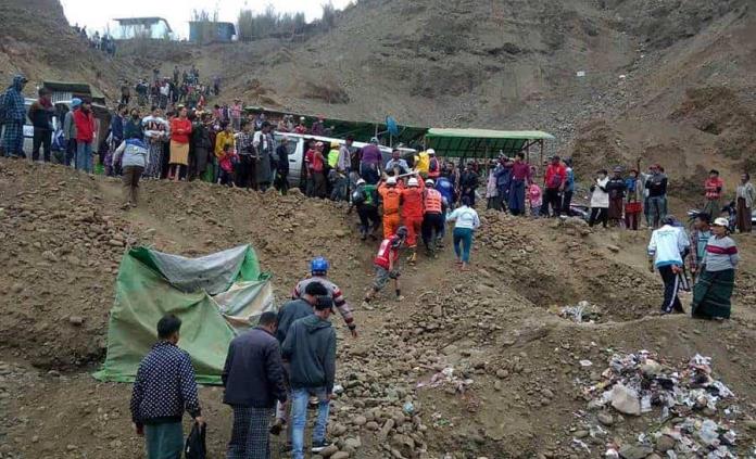  Ascienden a 4 los muertos por el accidente en una mina de jade en Birmania