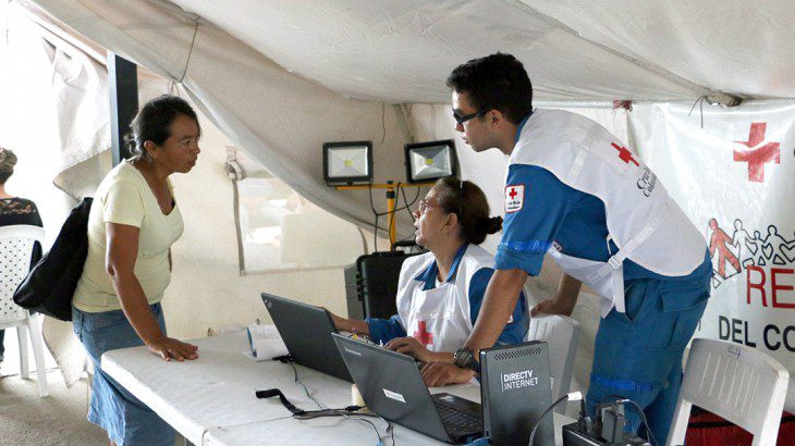  La Cruz Roja Meta instaló el Puesto de Atención al Migrante en su sede principal