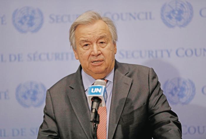  Guterres dice que una guerra en Ucrania sería desastrosa y se ofrece a mediar