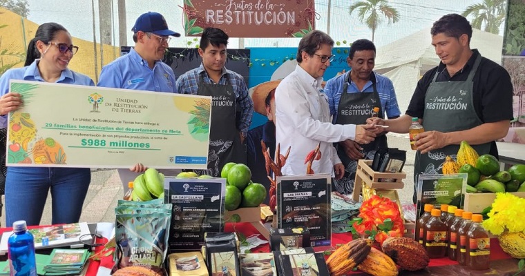  Toneladas de productos alimenticios comercializan familias restituidas en el Ariari