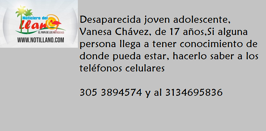  Angustiada madre busca a su hija de 17 años desaparecida en Villavicencio