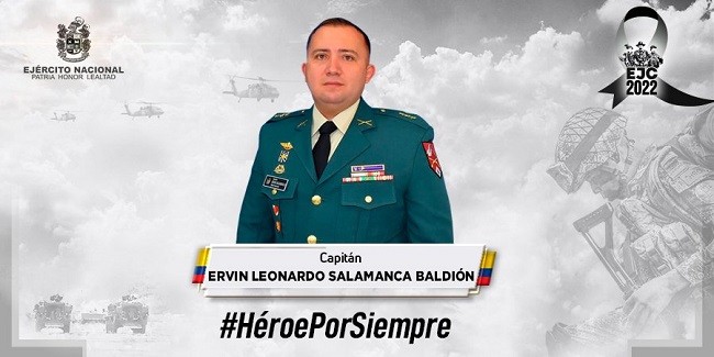  Capitán del Ejército asesinado en Cauca es de Casanare