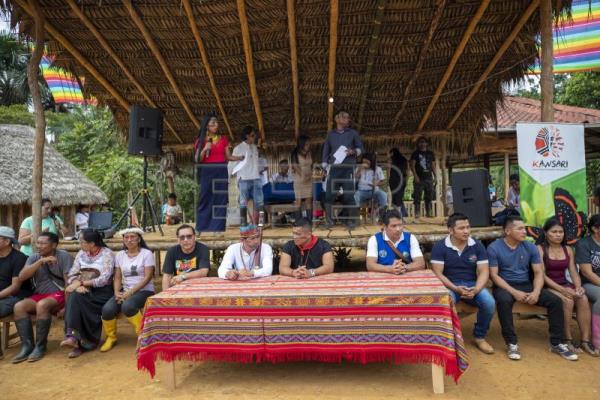  ECUADOR INDÍGENAS – Fiesta indígena en Sarayaku (Ecuador) por los 10 años de la victoria en la CorteIDH