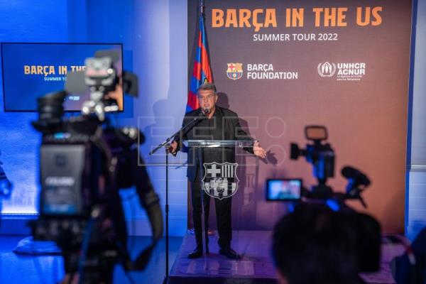  FÚTBOL BARCELONA – Laporta, en Nueva York: «Los jugadores vuelven a querer venir al Barça»