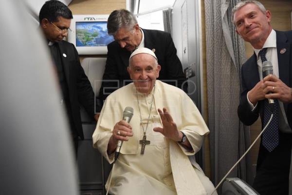 Pope Francis returns from Canada