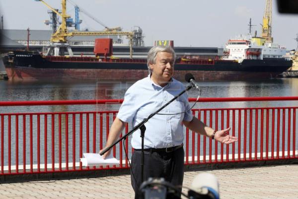  UCRANIA GUERRA GUTERRES – Guterres respalda en Odesa acuerdo para exportaciones e insta a que se amplíe