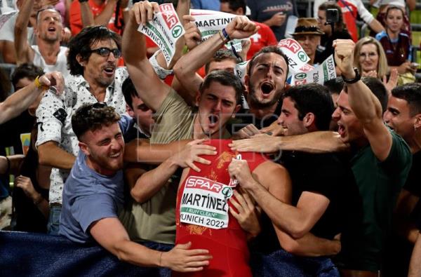 Asier Martínez, campeón de Europa de 110 metros vallas por una milésima