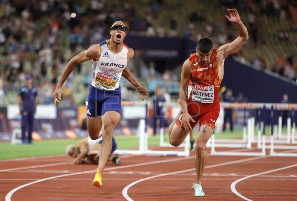 Asier Martínez, campeón de Europa de 110 metros vallas por una milésima