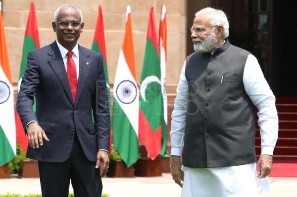  INDIA MALDIVAS – La India afianza su unión con la vecina Maldivas frente a China y una campaña opositora de transfondo