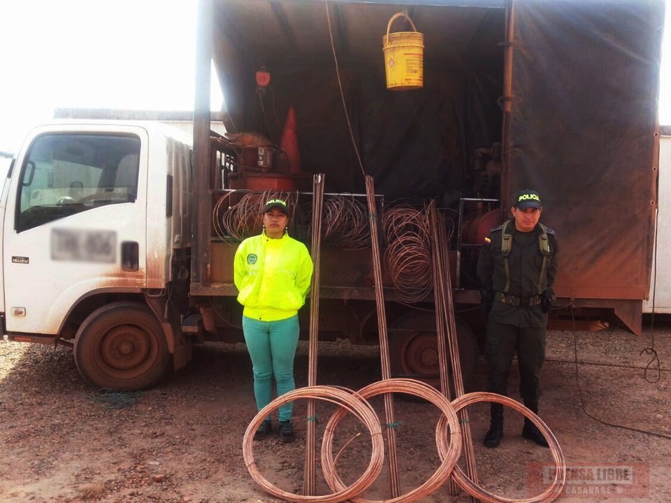  Por encomienda pretendían robar más de una tonelada de cobre de Rubiales