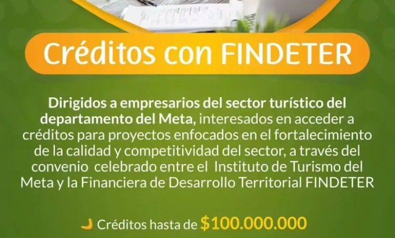  Instituto de Turismo abrió convocatoria para presentación de proyectos financiados por Findeter