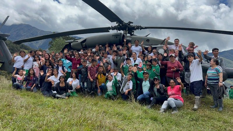  En Helicóptero regresarán estudiantes al Calvario luego de presentar pruebas icfes en Villavicencio