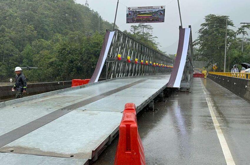  En tres meses retirarán primer puente metálico y en un año el segundo en el sector de Naranjal sobre la vía a Bogotá