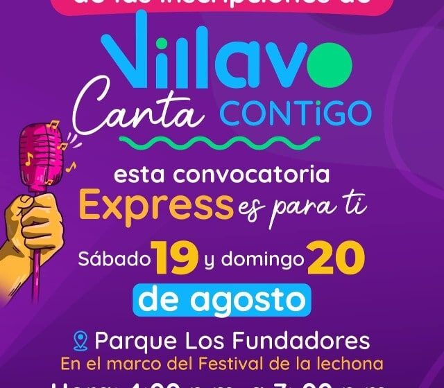  Presentación de participantes “Villavo canta contigo” sábado y domingo en el parque de los Fundadores