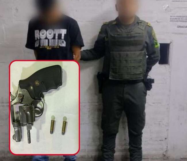  Por porte ilegal de un revolver calibre 38 y municiones capturan a un hombre de 22 años y lo envían a la cárcel en Guaviare