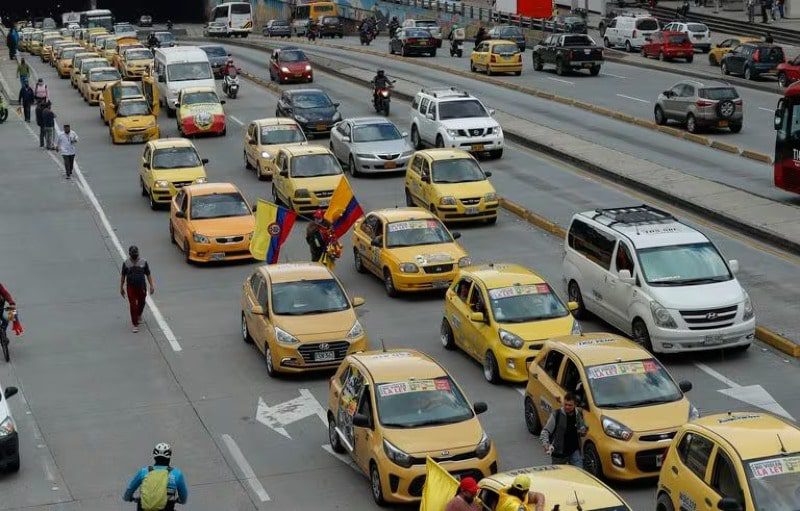  Movilización de taxis en la capital del país mañana miércoles 22 de noviembre