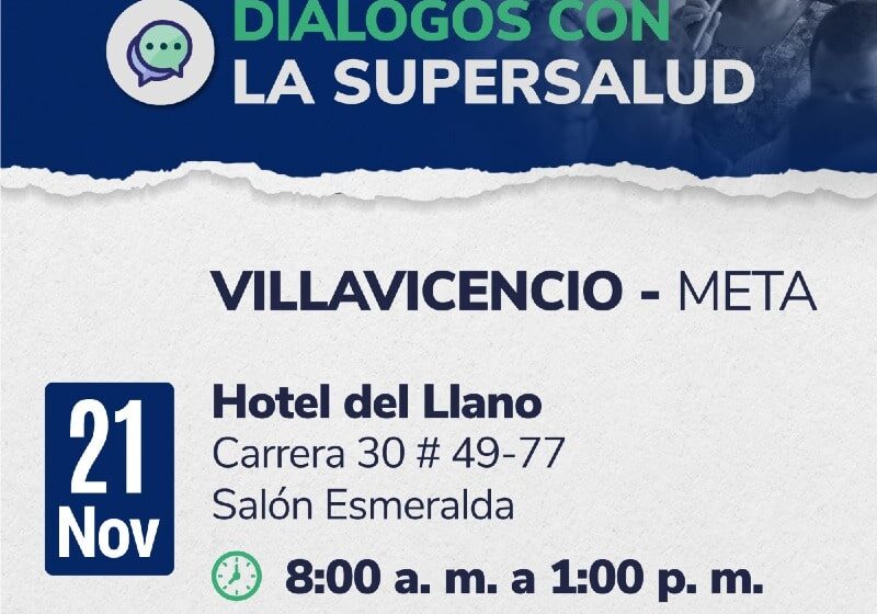 Super Intendencia de salud atenderá inquietudes ciudadanas hoy en el Hotel del Llano