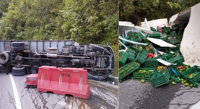  Transportador cargado de mercado se volcó en el camión y murió aprisionado saliendo de Bogotá a Villavicencio