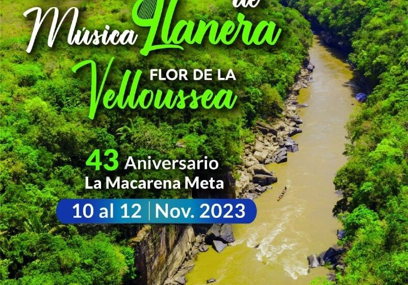  Vigésimo festival de música Llanera flor de la Velloussea en la Macarena del 10 al 12 de noviembre