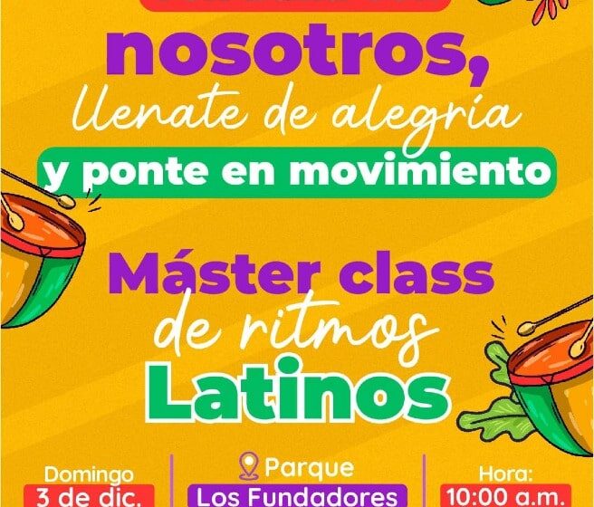  Llega el gran máster class de ritmos latinos al parque de los Fundadores