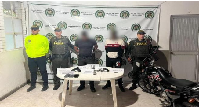  Capturados en flagancia dos hombres en San Martín, tenían armas y granada