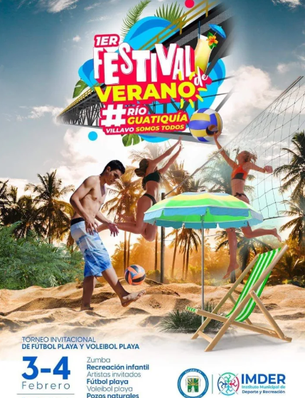  Primer festival de verano se realizará los días sábado 3 y domingo 4 de febrero en una playa acondicionada por el Imder Villavicencio en la margen izquierda del río Guatiquía.