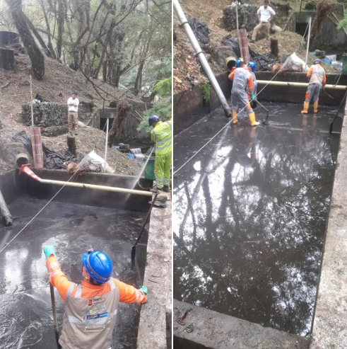  Le cayó aceite al acueducto del barrio Las Américas. Coviandina se encargó de la limpieza