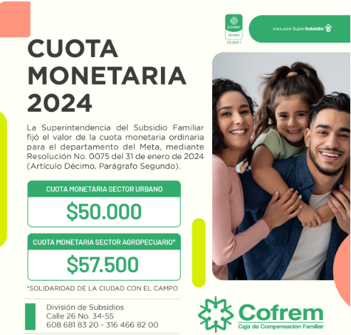  La cuota monetaria que entrega Cofrem a los trabajadores quedó en 50 mil pesos