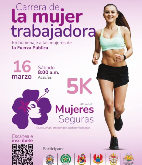  Atletismo para mujeres de la Fuerza Pública en Acacías