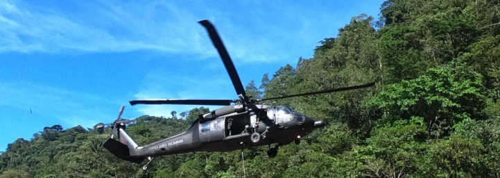  En helicóptero trasladaron dos menores indigenas de Puerto Gaitán a Villavicencio