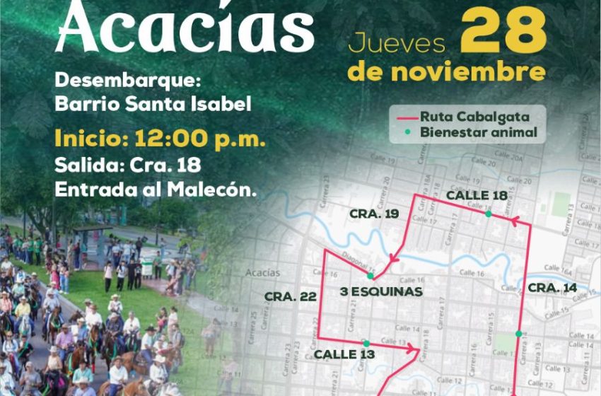  Cabalgata en Acacías, jueves, 28 de noviembre de 2024